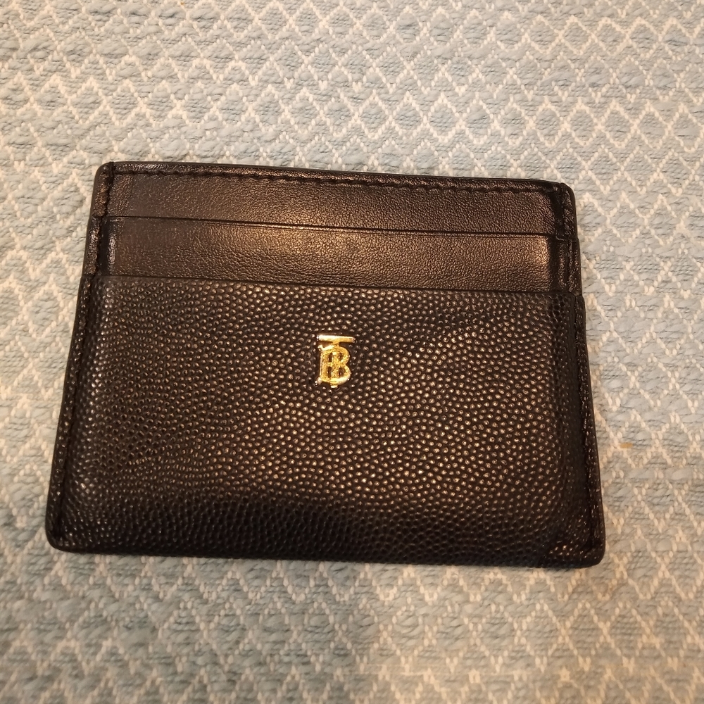 Tory Burch monogram gold card case